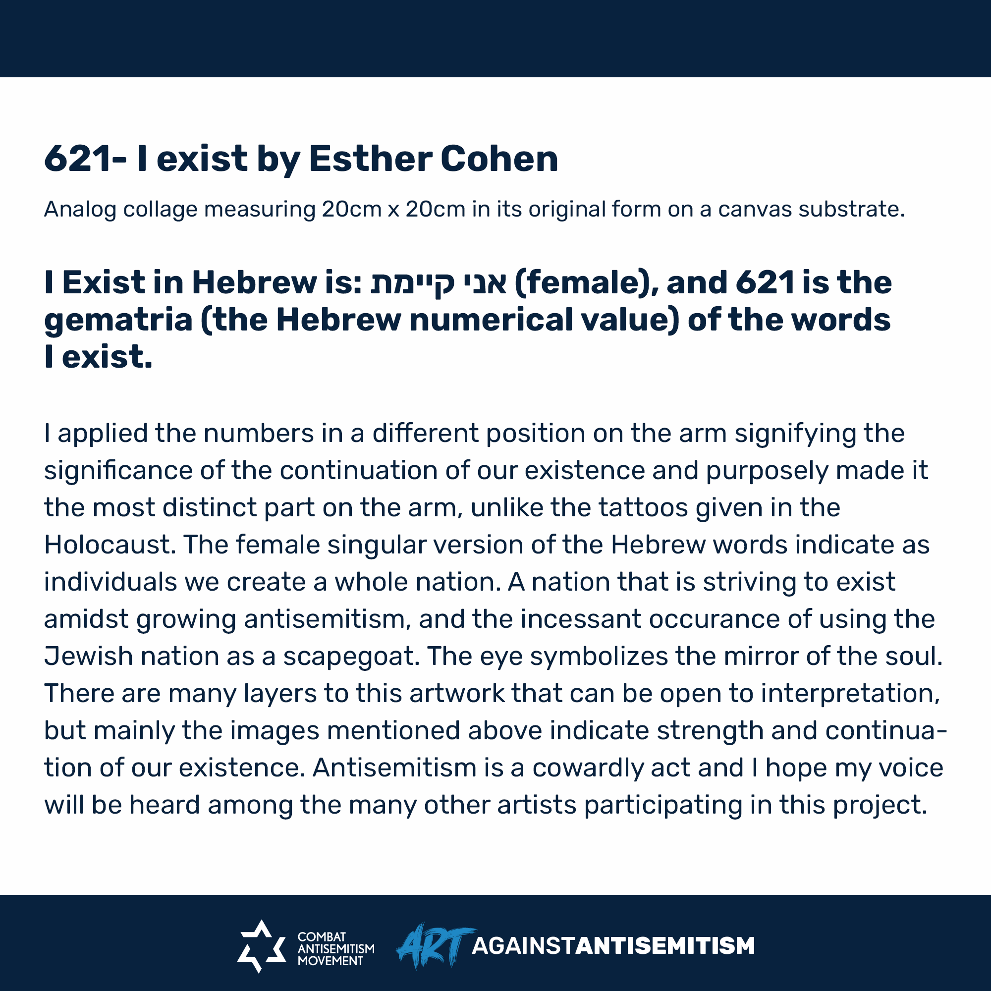 Art Against Antisemitism Posts (Esther-3, V2)